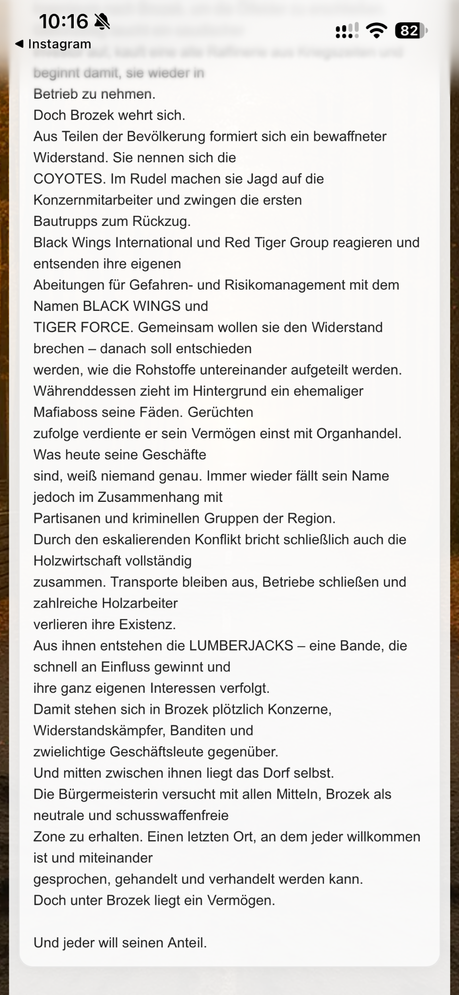 Hintergrundgeschichte · zweiter Abschnitt